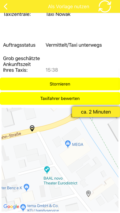 Taxi Nowak - Offenburg Screenshot