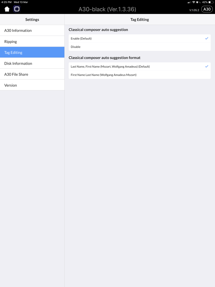 #10. A30 Manager (iOS) 来自: Aurender Inc.