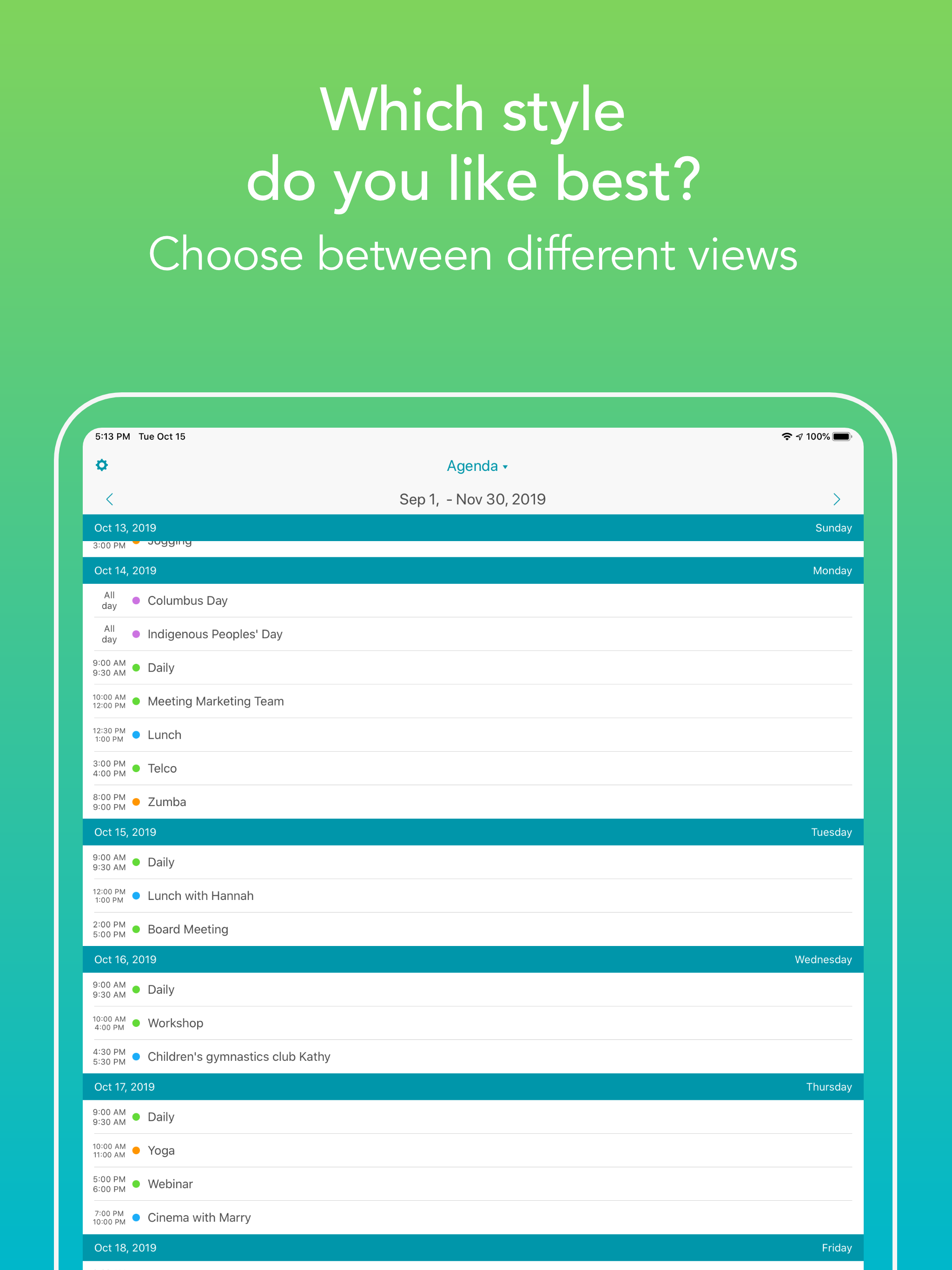 Yaca: Yet another calendar app screenshot 9