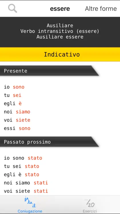 Screenshot 3 di 5 di Italian verbs conjugation