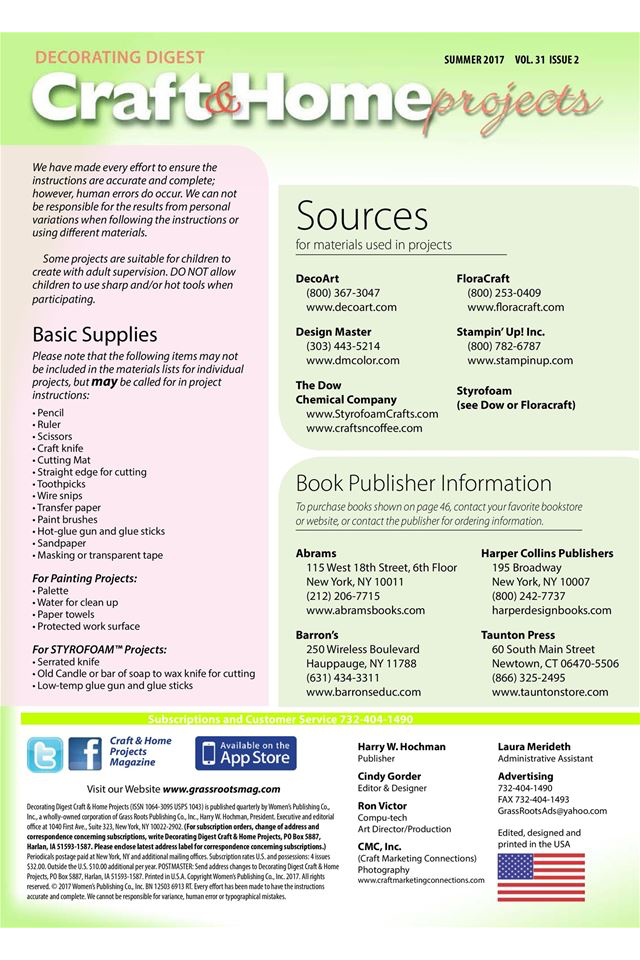 Craft and Home Projects Magazine