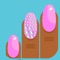 Create a custom manicure by choosing nail shape, nail color, and design