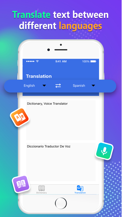 Screenshot #2 pour Dictionnaire, traducteur voix