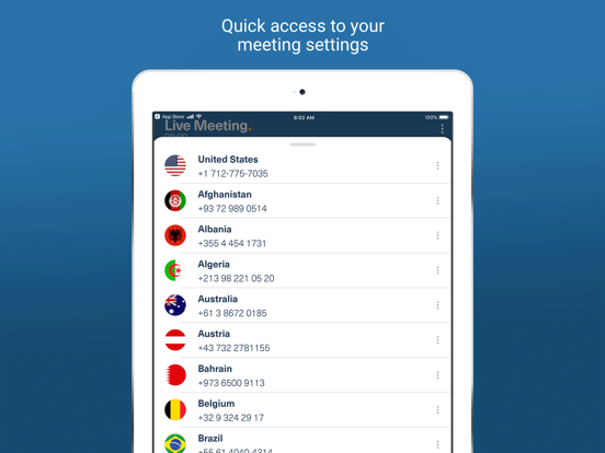 FreeConferenceCallHD Dialer iPad screenshot 4 - Business app