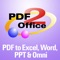 PDF2Office for Office 365 (PDF to Office) converts PDF files to Word (doc), Excel (xls), PowerPoint (ppt), OmniGraffle, Text and image formats on the iPad