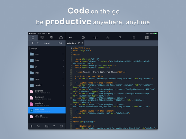 Koder Code Editor Screenshot