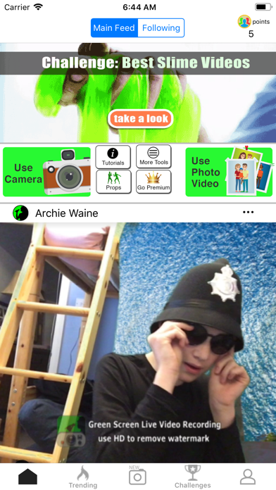 Green Screen Live Video Record Screenshot