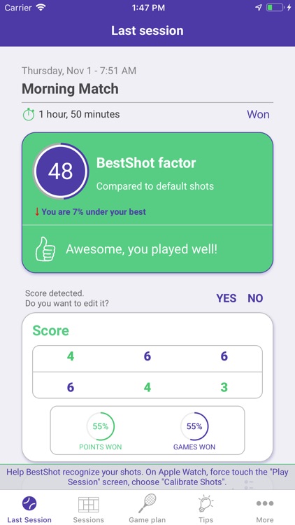 BestShot Tennis Tracker