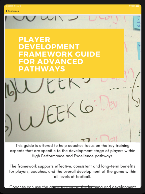 Football Sessions - Coach iPad screenshot 1 - Sports app