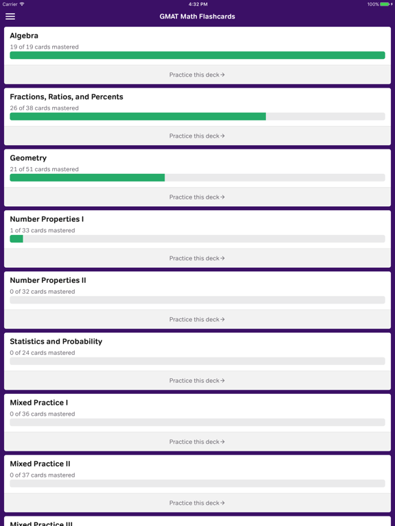 Screenshot #6 pour GMAT Math Flashcards