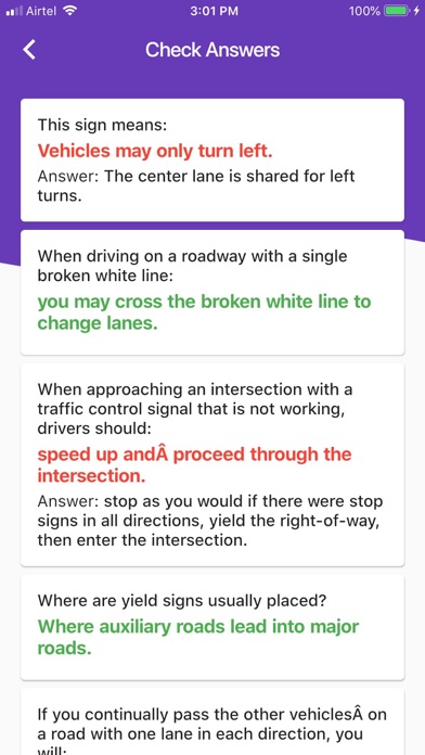DMV Practice Test Florida Screenshot