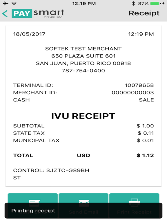 PaySmart Virtual SUT iPad screenshot 5 - Business app
