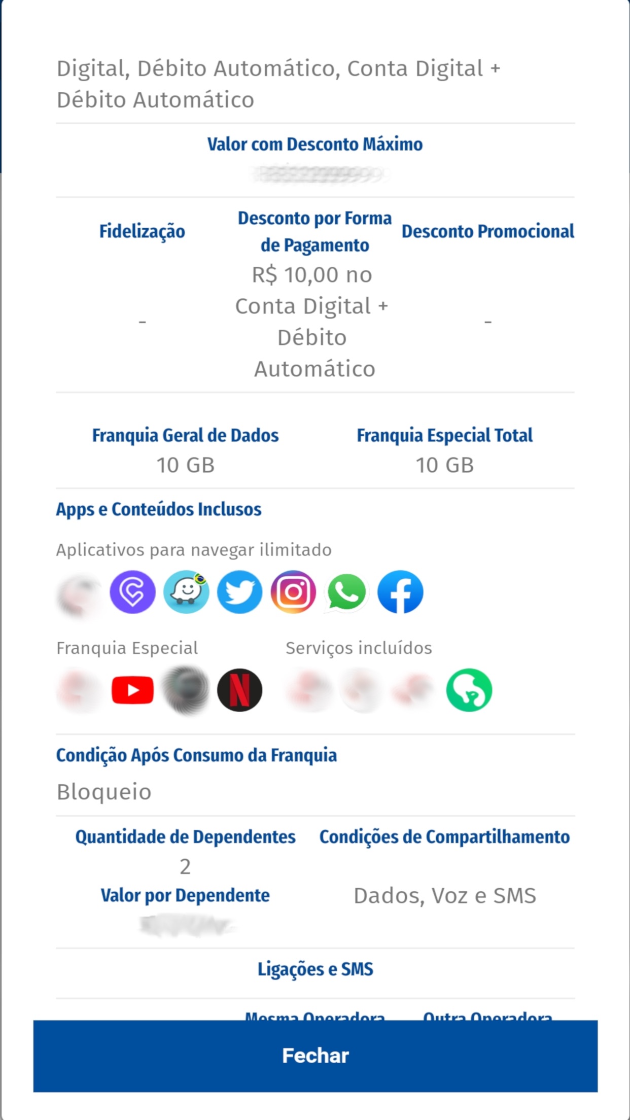 Screenshot do app Anatel Comparador Mobile