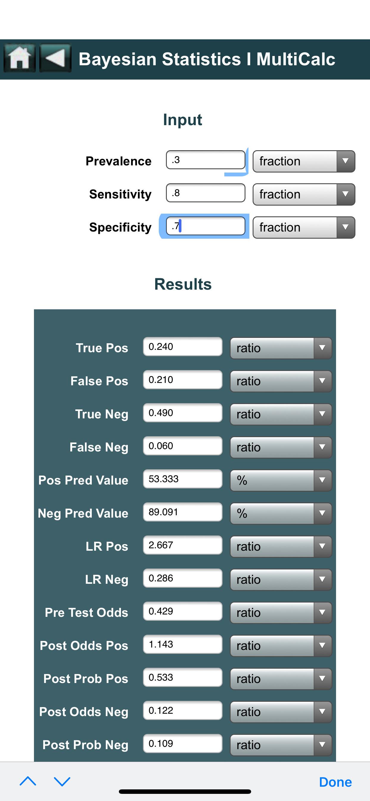 EBMcalc Statistics screenshot 5