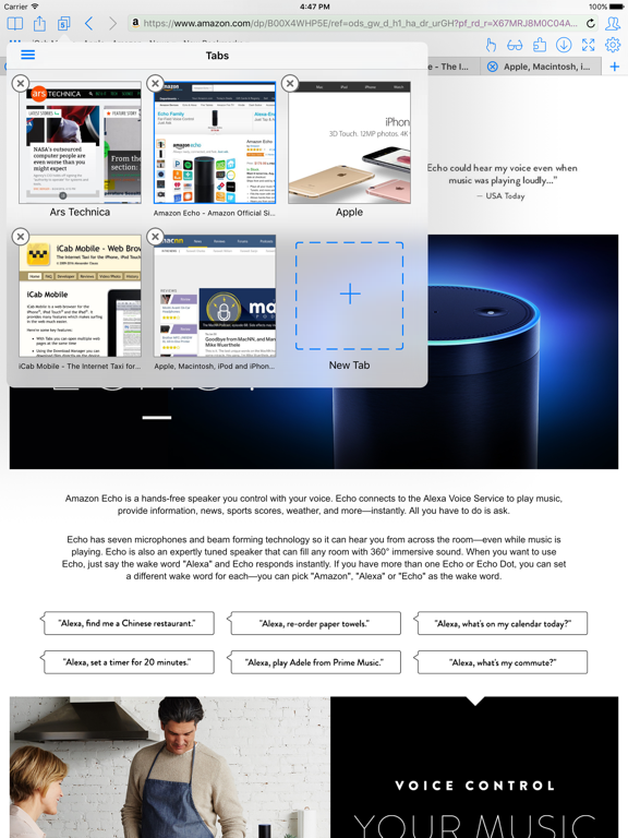 Screenshot #2 for iCab Mobile (Web Browser)