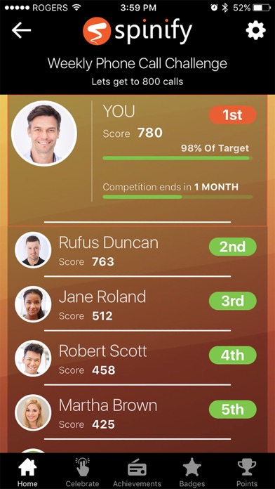 Spinify - Lively Leaderboards