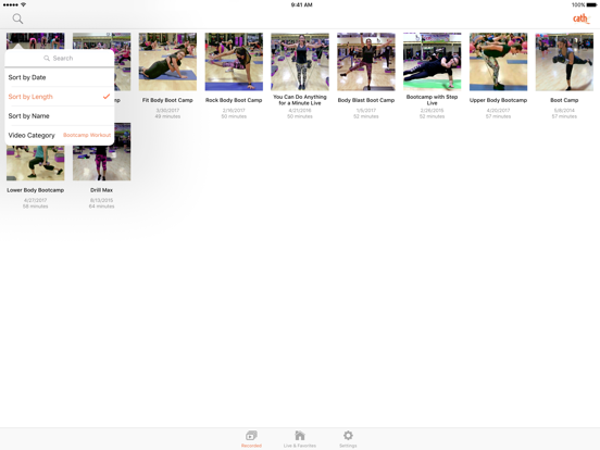 Cathe Live iPad screenshot 4 - Health & Fitness app