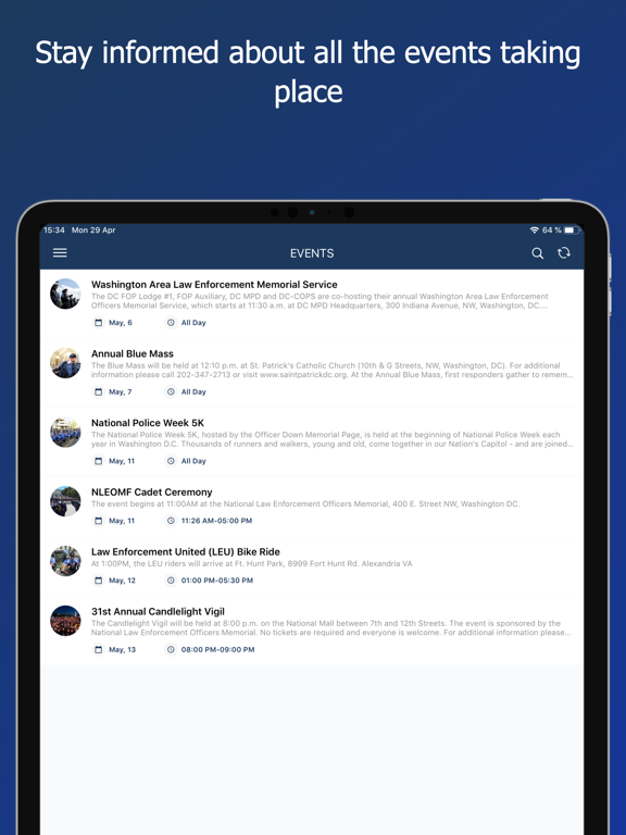 Police Week Tent City