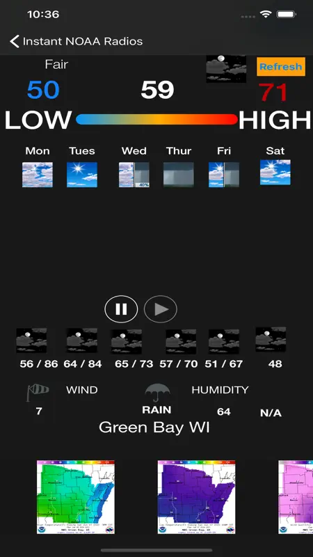 Instant NOAA Radios Elite screenshot 6 of 8