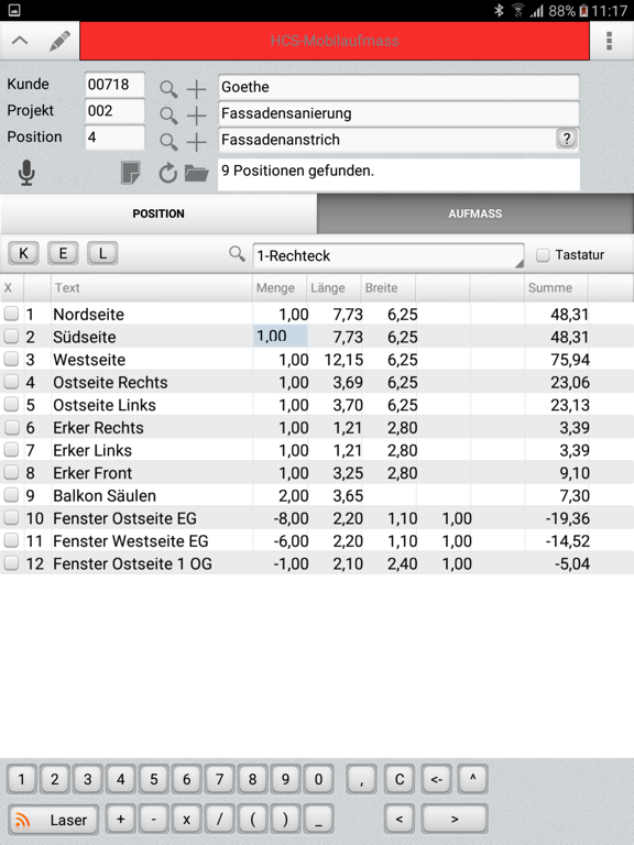 Screenshot #4 pour HCS-Mobilaufmass
