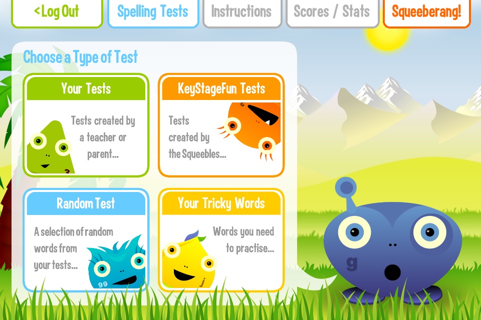 Squeebles Spelling Test screenshot 2