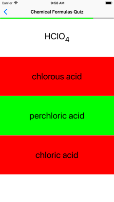 Chemical Formulas Quiz screenshot 5