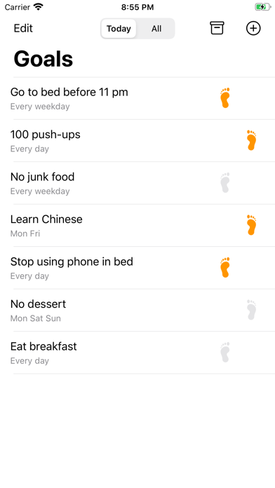 Small Steps - Habit Tracker app screenshot