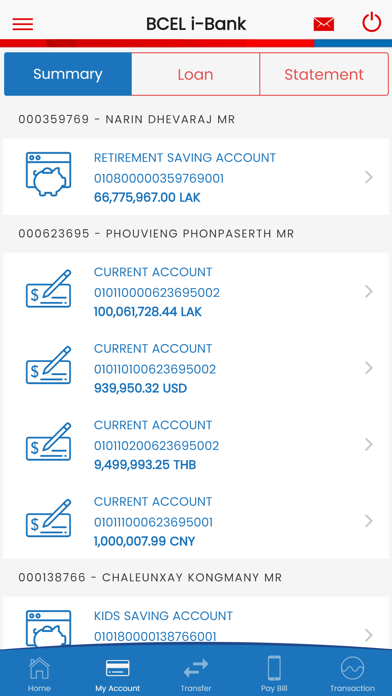 BCEL i-Bank Screenshot