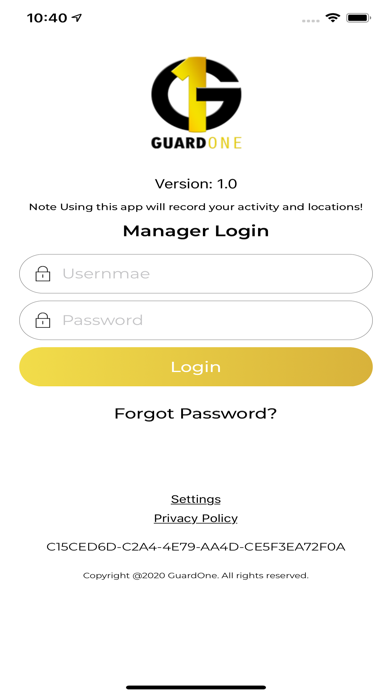 GuardOne Manager Screenshot