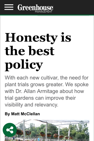 Greenhouse Management Magazine - náhled