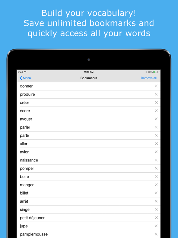 French Dictionary & Thesaurus iPad screenshot 4 - Reference app