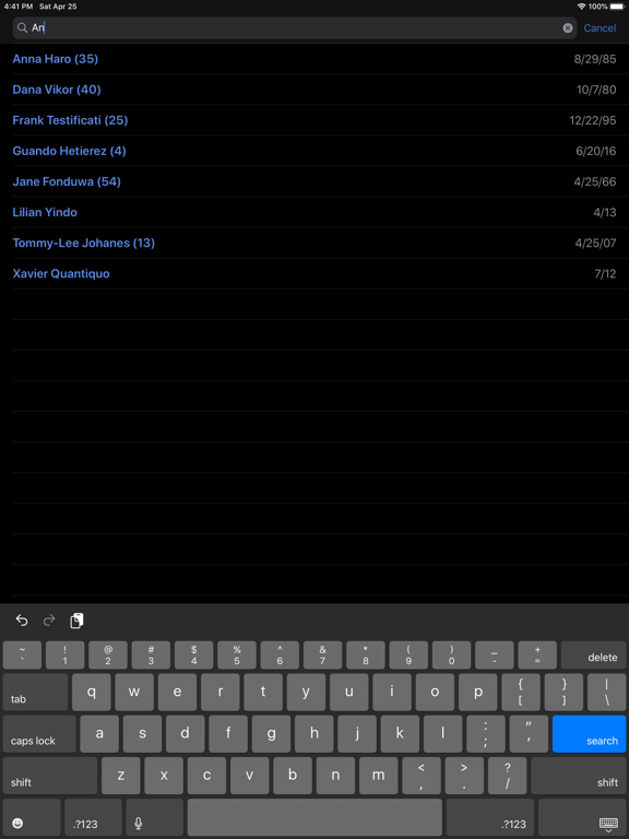 Today's Birthdays iPad screenshot 6 - Productivity app