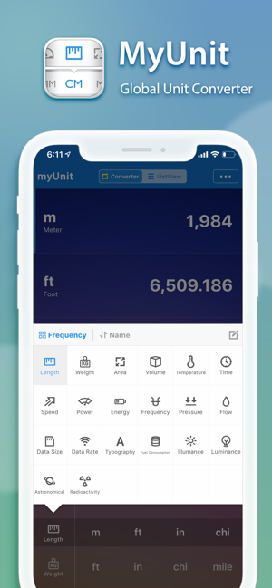 myUnit · Global Unit Converter Screenshot