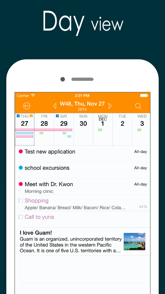 #4. Awesome Calendar (iOS) Podle: YunaSoft Inc.