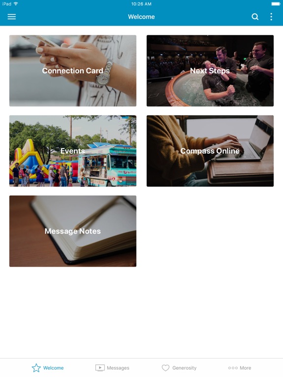 Compass Christian Church iPad screenshot 1 - Lifestyle app