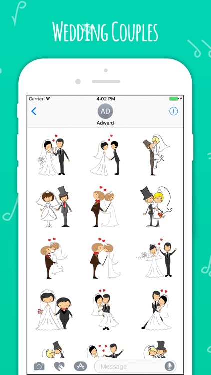 Wedding Couple Emoji's