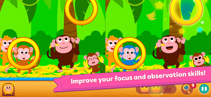 Pinkfong Spot the difference screenshot 3