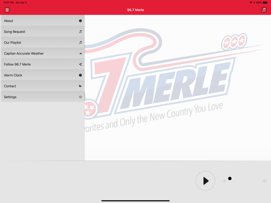 96.7 Merle WMYL iPad screenshot 2 - Music app
