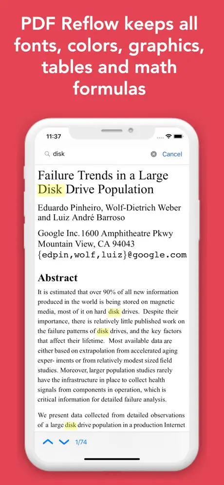 PDF Reflow 应用截图