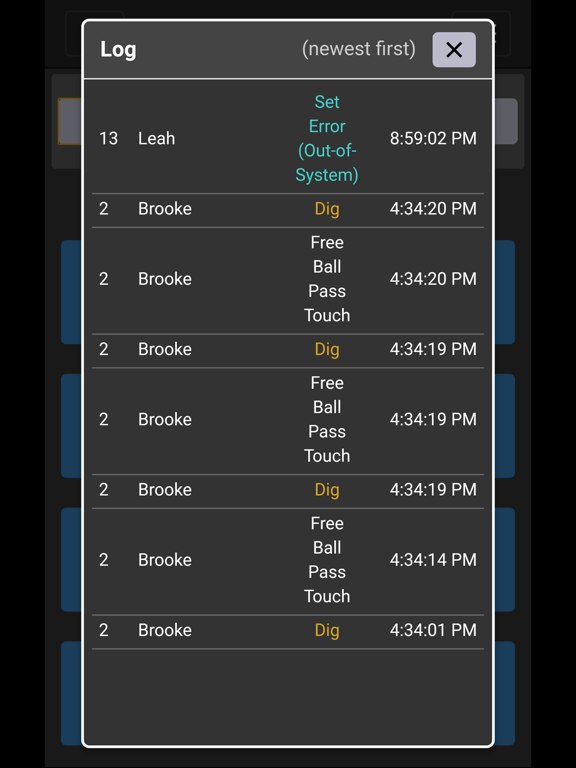 SoloStats Touch Volleyball iPad screenshot 5 - Sports app