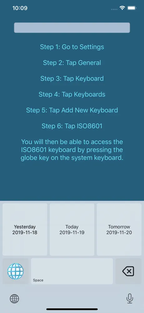 ISO 8601 Keyboard