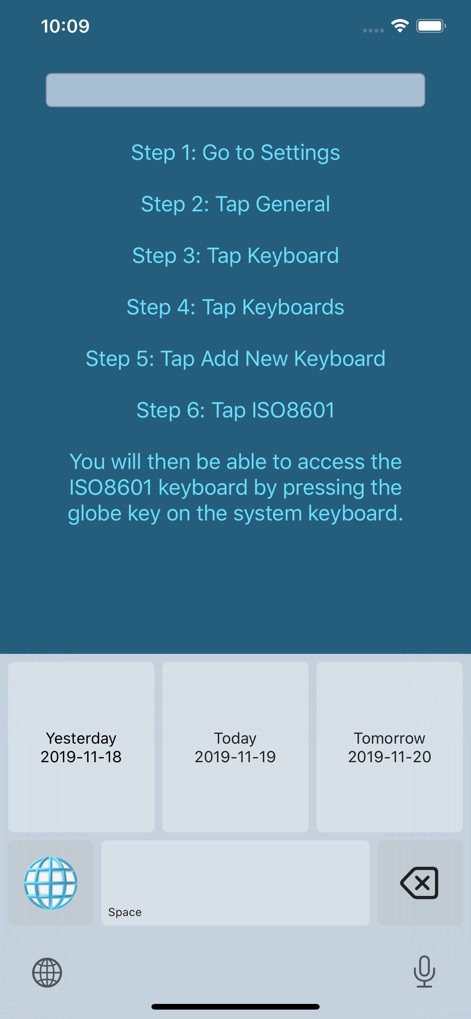 ISO 8601 Keyboard - 생산성 앱 | MWM