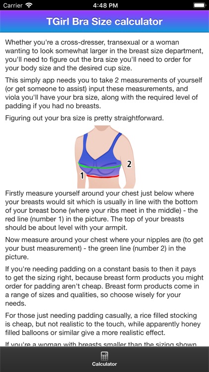 TGirl Bra Size Calculator screenshot-3