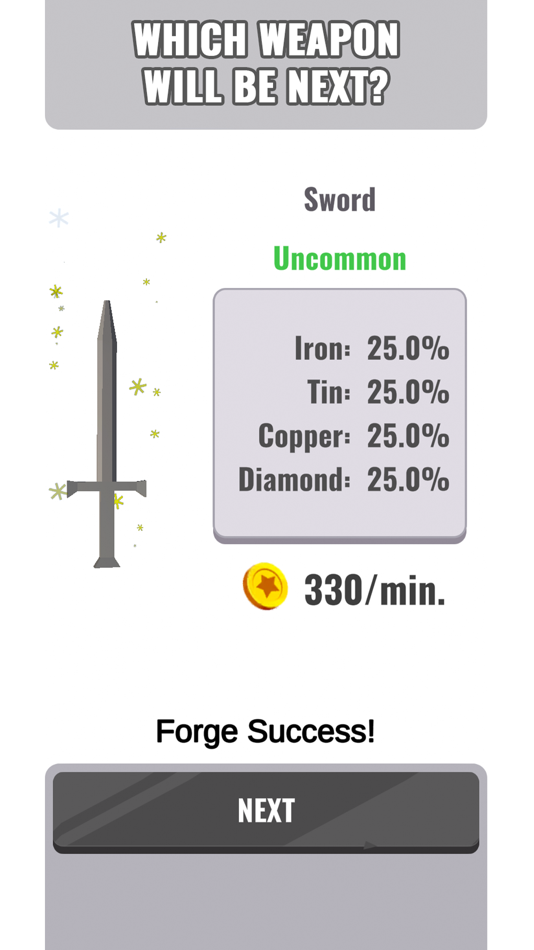 #6. Forge Ahead - Be a Blacksmith (iOS) By: Lion Studios