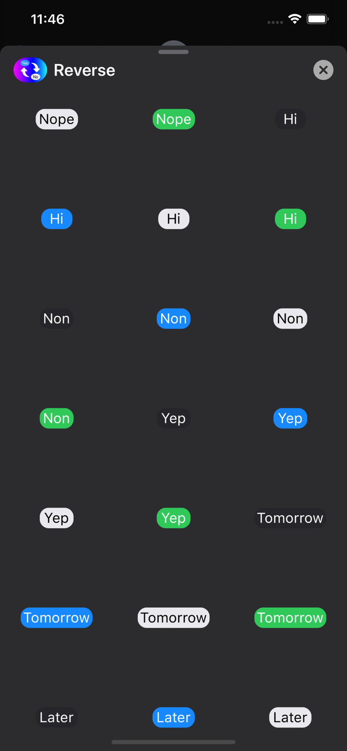 Yes No Reverse Stickers App