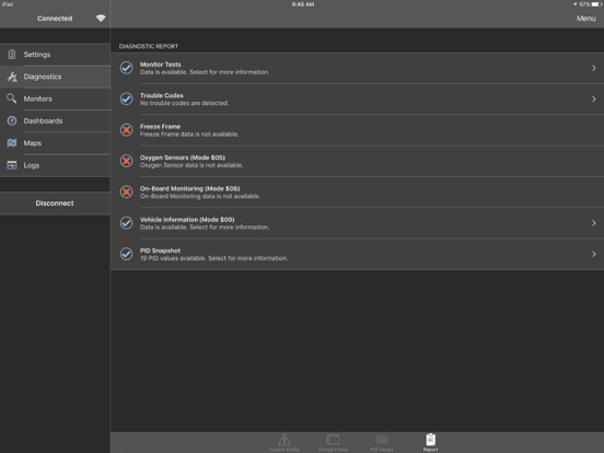 OBDLink iPad app afbeelding 5