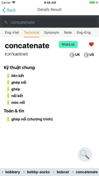 Tu Dien Anh Viet V-Dictionary Screenshot