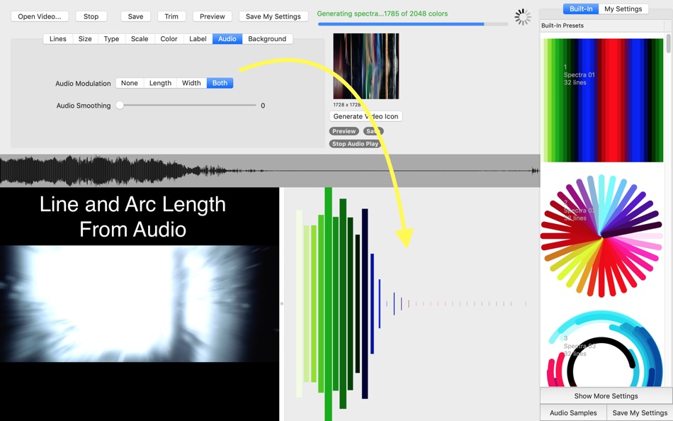 #4. Spectra - Video & Audio to Art (macOS) 由: Limit Point Software