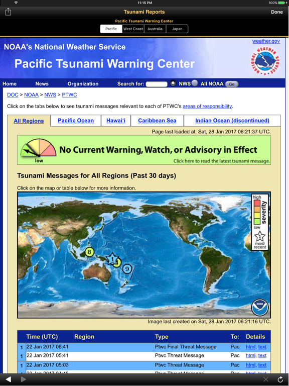 QuakeWatch iPad screenshot 5 - News app