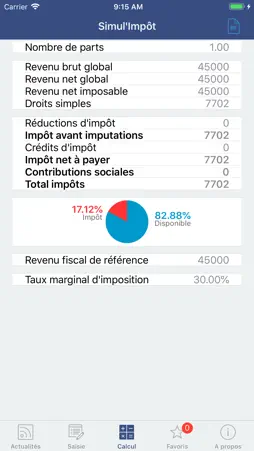 Simul'Impôt screenshot 3